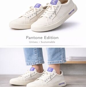 Cariuma Pantone Very Peri White Canvas Sneakers  Sustainable Low Top M10 W11.5